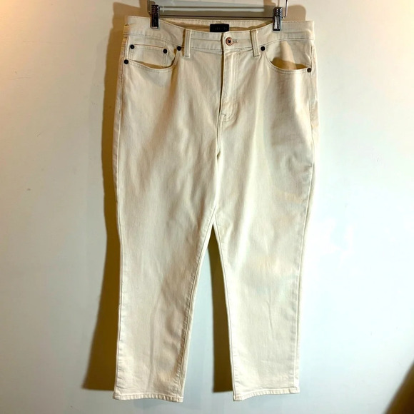 TALBOTS Sz 12P Modern Ankle Classic 5 Pockets Slim Leg Ankle Length Denim Jeans - Picture 2 of 10